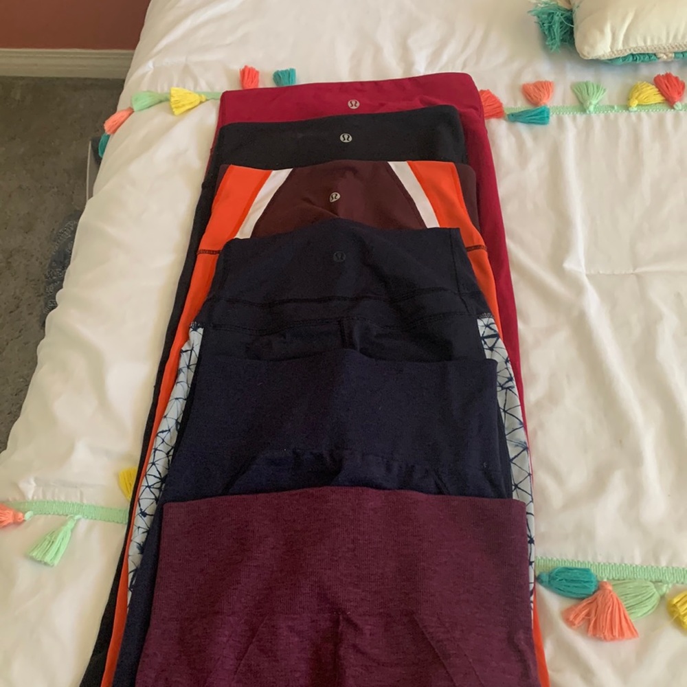 Six pairs of Lululemon leggings